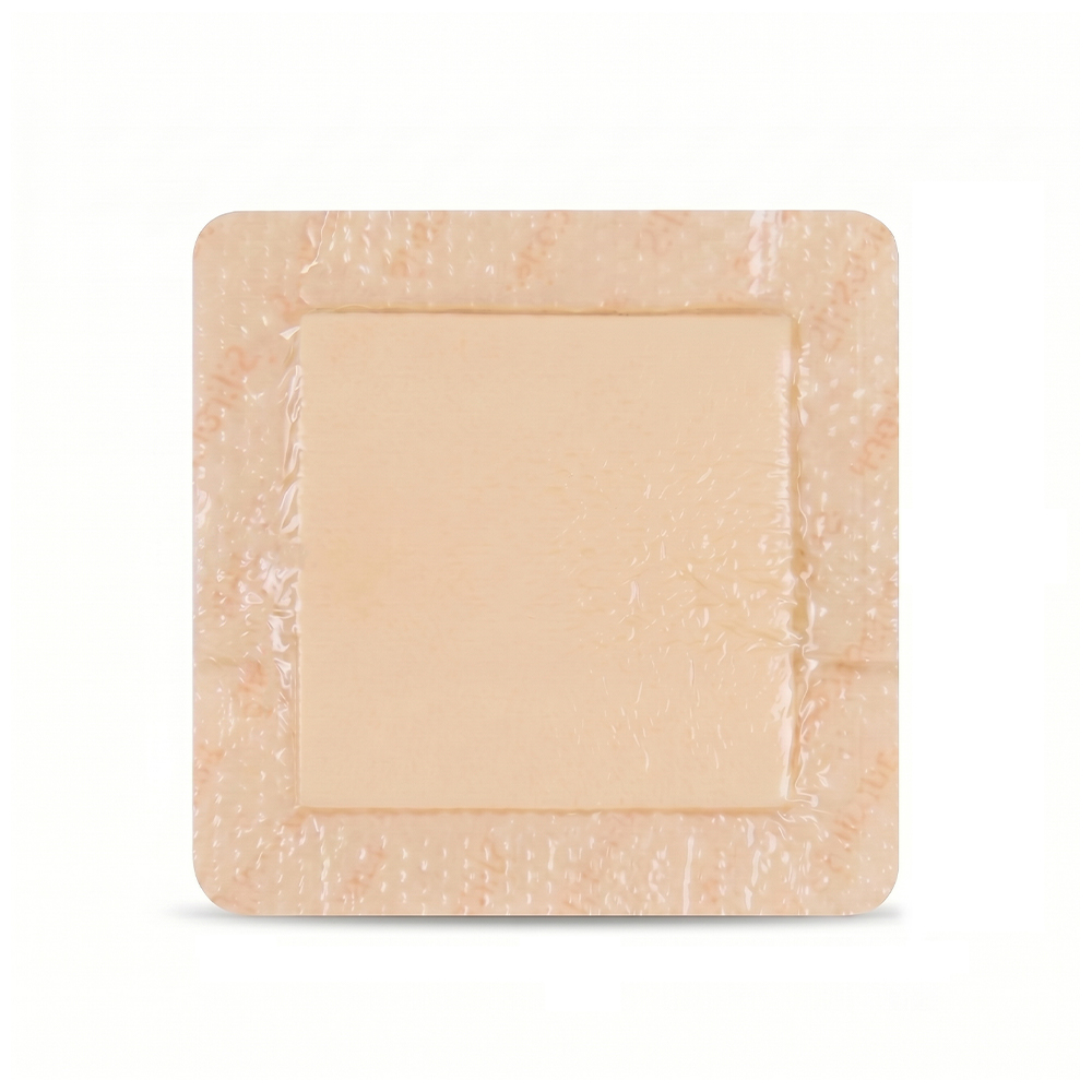Pansement en mousse bordée de silicone 7,5 x 7,5 cm