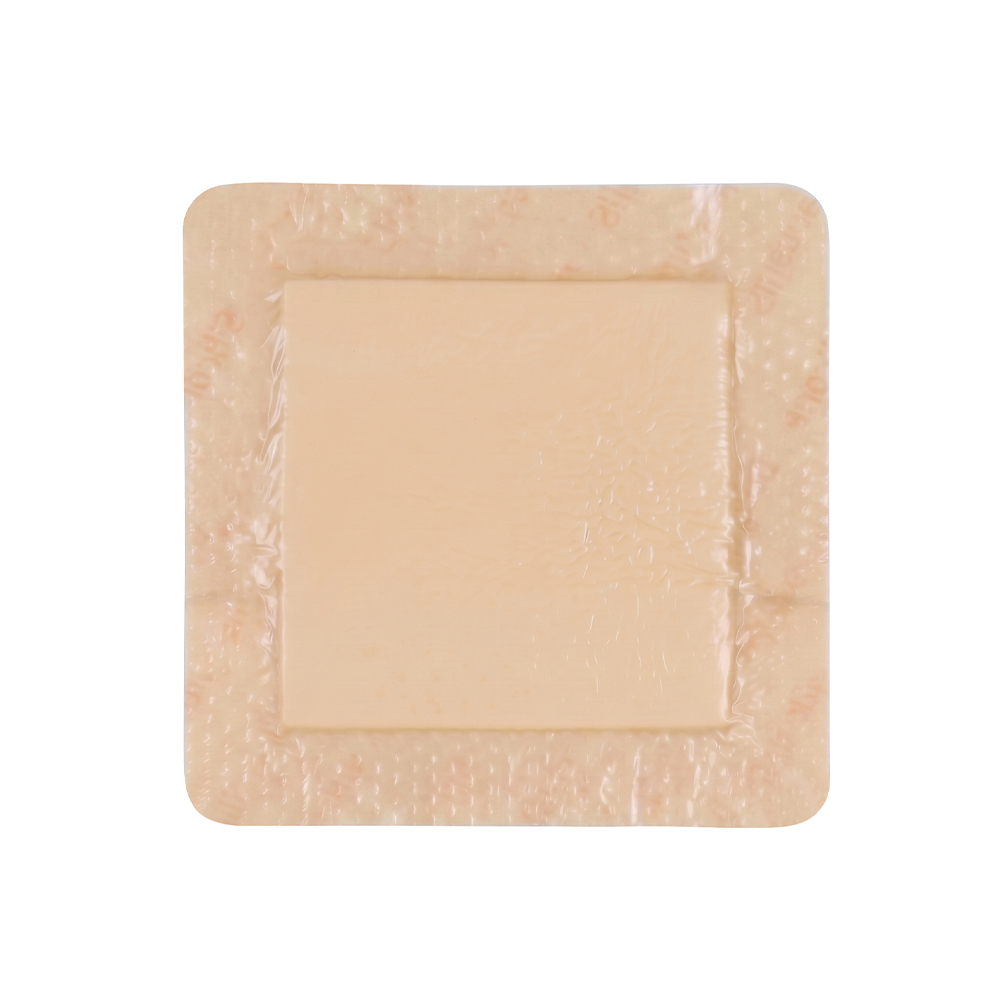 Pansement en mousse bordée de silicone 12,5 x 12,5 cm