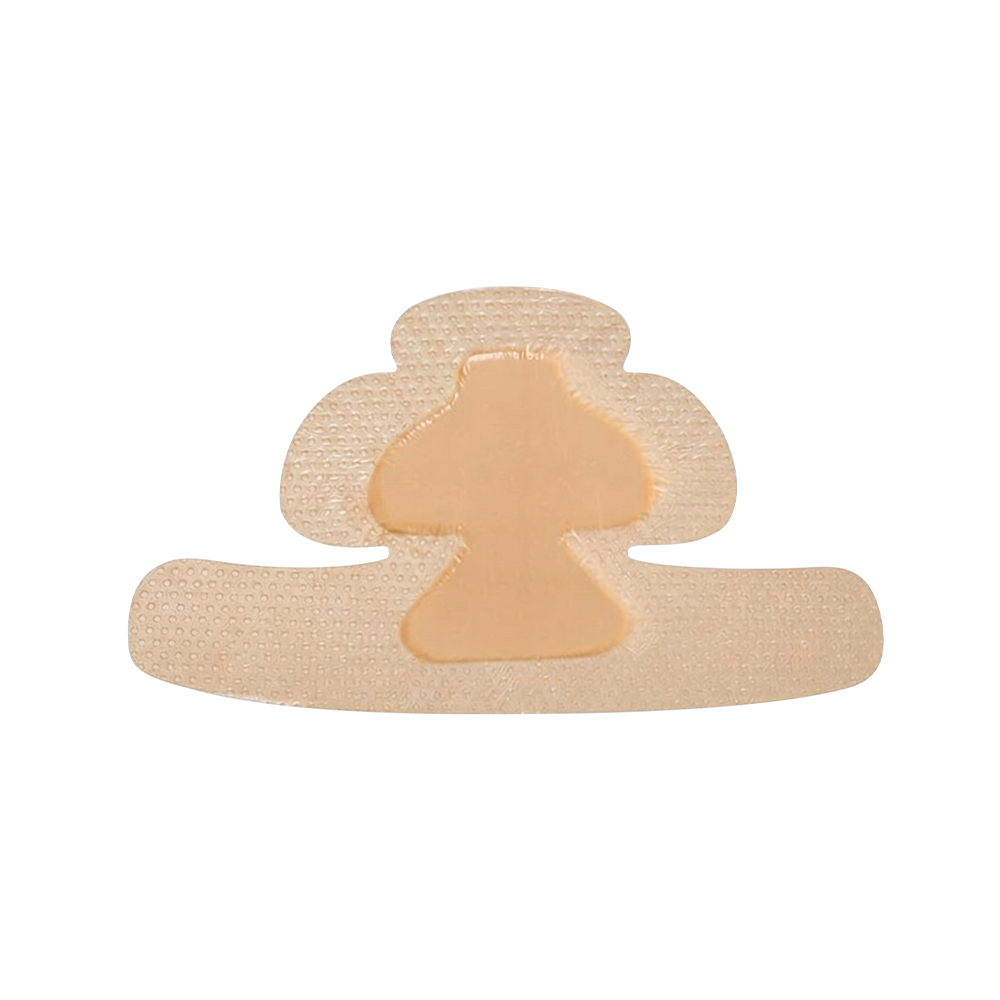 Pansement en mousse bordée de silicone en forme de talon