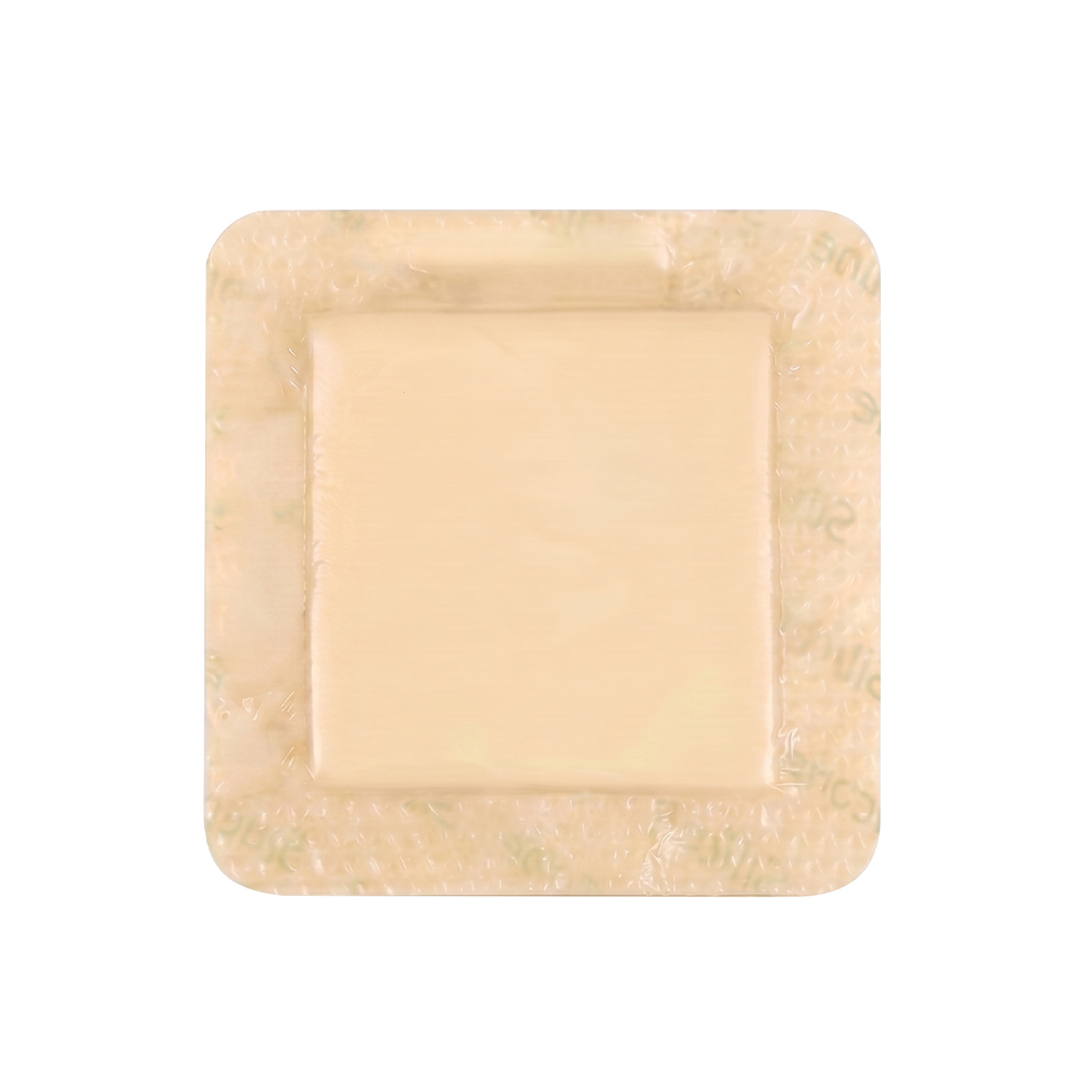 Pansement en mousse bordée de silicone 17,5 x 17,5 cm