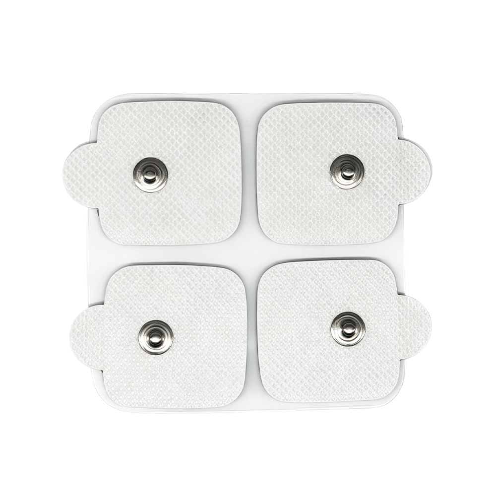 Plaquettes d'électrodes carrées TENS/EMS avec languettes de traction