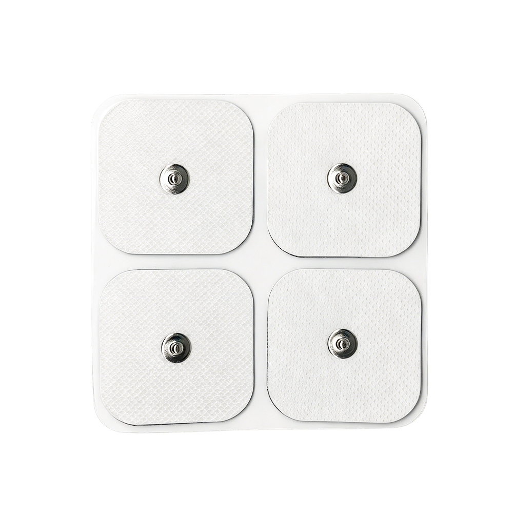 Plaquettes d'électrodes TENS/EMS carrées à pression