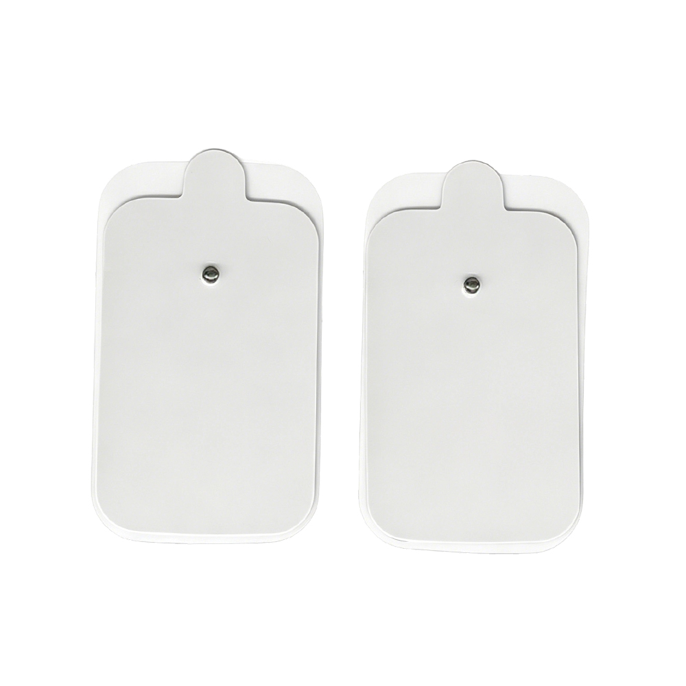Grands coussinets d'électrodes rectangulaires à pression TENS/EMS avec languettes de traction