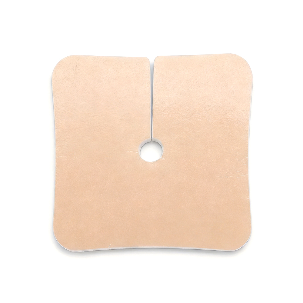 Pansement en mousse de silicone pour trachéotomie (conception fendue)