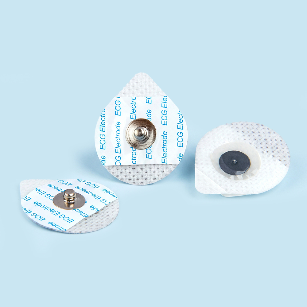 26*42mm Disposable Teardrop Non-woven ECG Electrodes