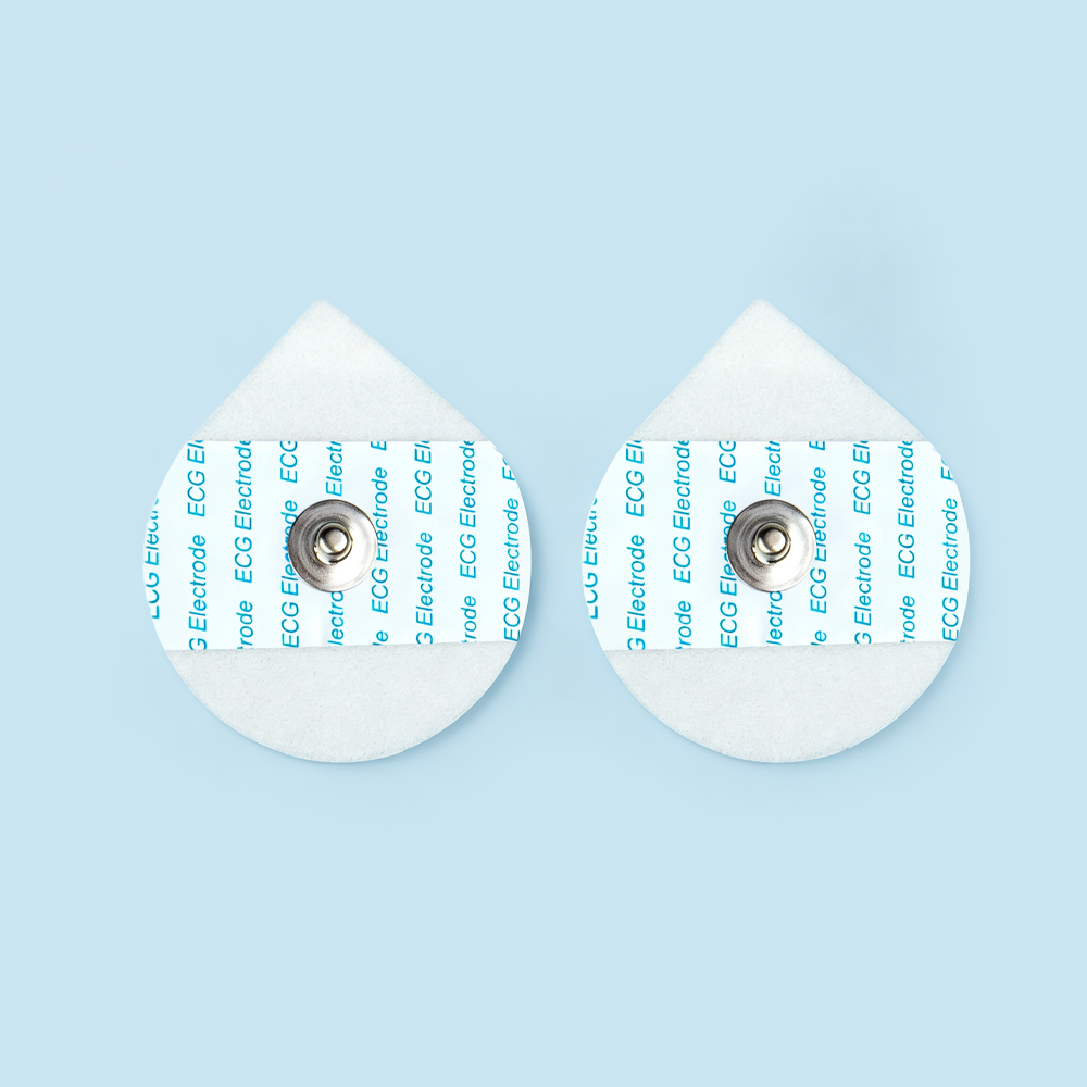43*50mm Teardrop Shape Disposable Foam ECG Electrodes