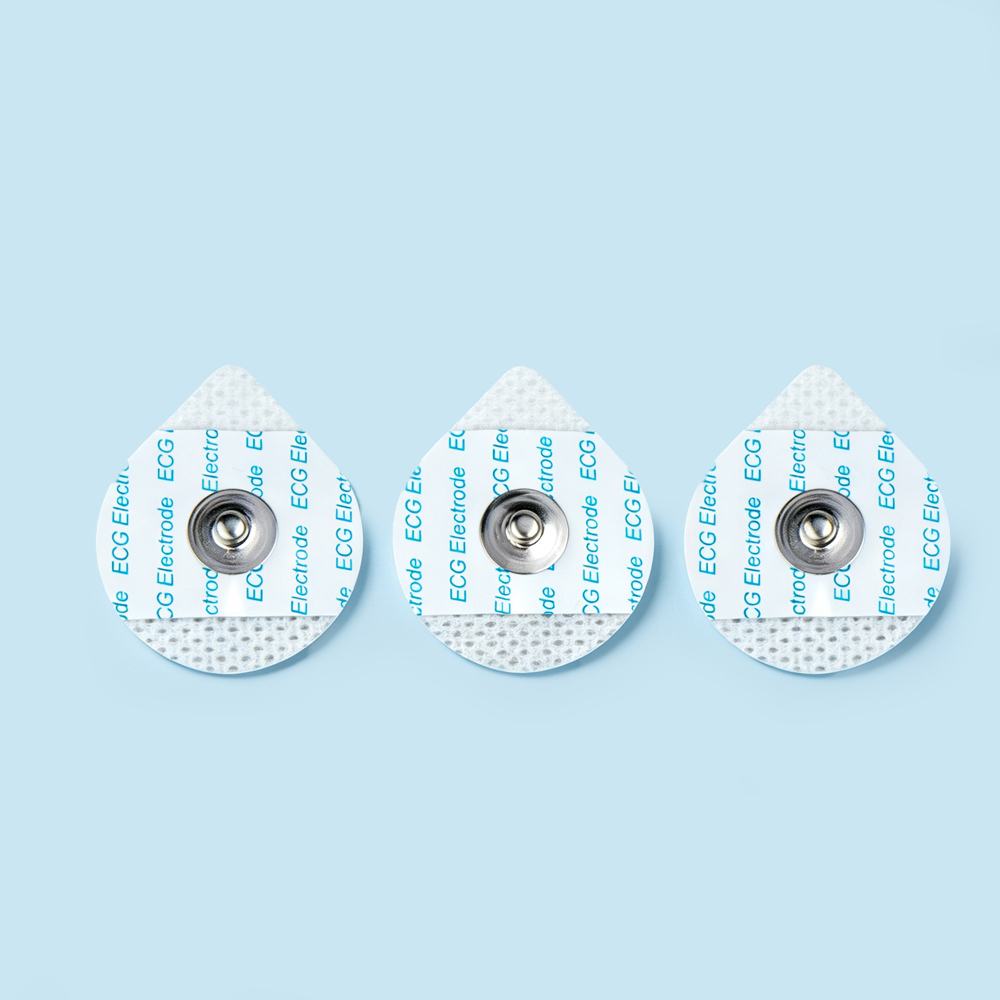 30*36mm Disposable Teardrop Non-woven ECG Electrodes