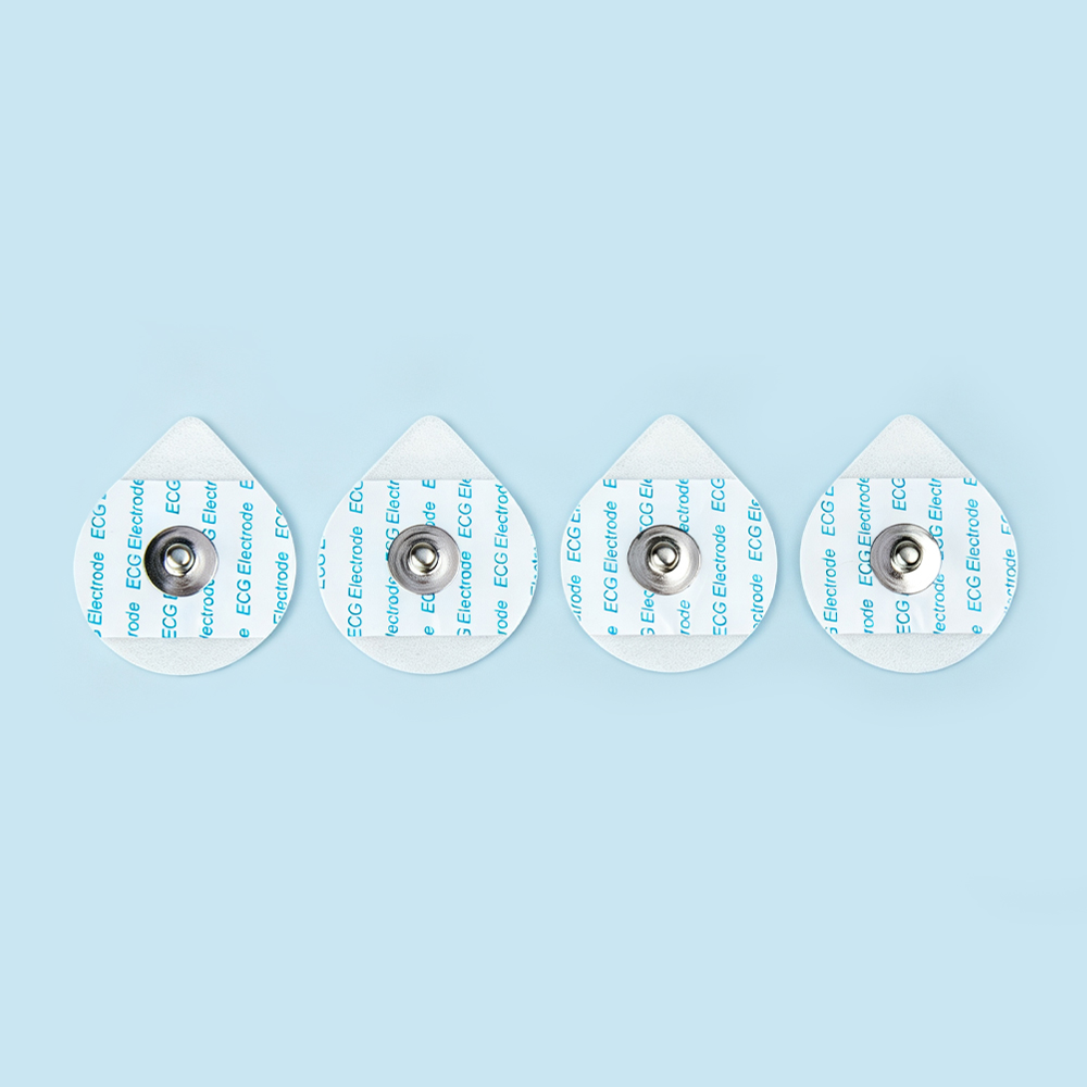 36*40mm Disposable Teardrop Foam ECG Electrodes