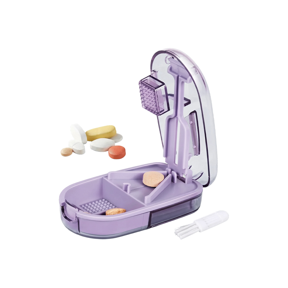 3-in-1 Pill Cutter & Crusher with Storage