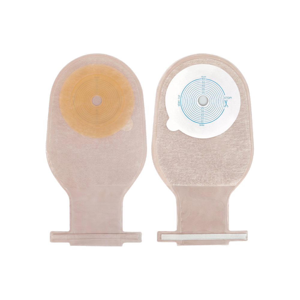 One-Piece Single-Side Non-woven Outer Layer Twist-tie Seal Ostomy Bag