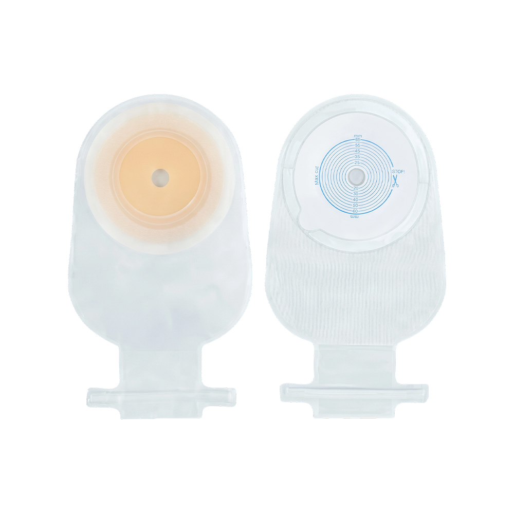 One-Piece Single-Side Mesh Membrane & Non-Woven Outer Layer Twist-tie Seal Ostomy Bag