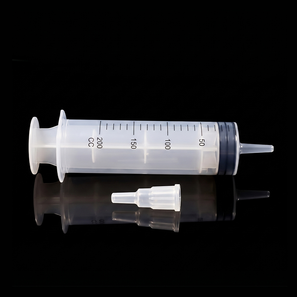 Large Capacity Hand Push Feeding Syringe with Adapter