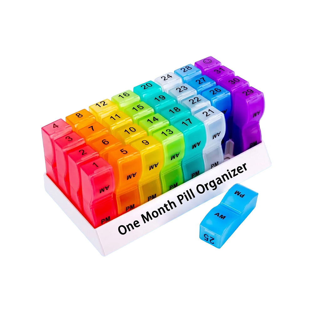One Month Pill Box (31-Day AM/PM Pill Box)