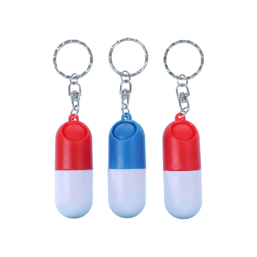 Capsule-Shaped Key-Chain Pill Box