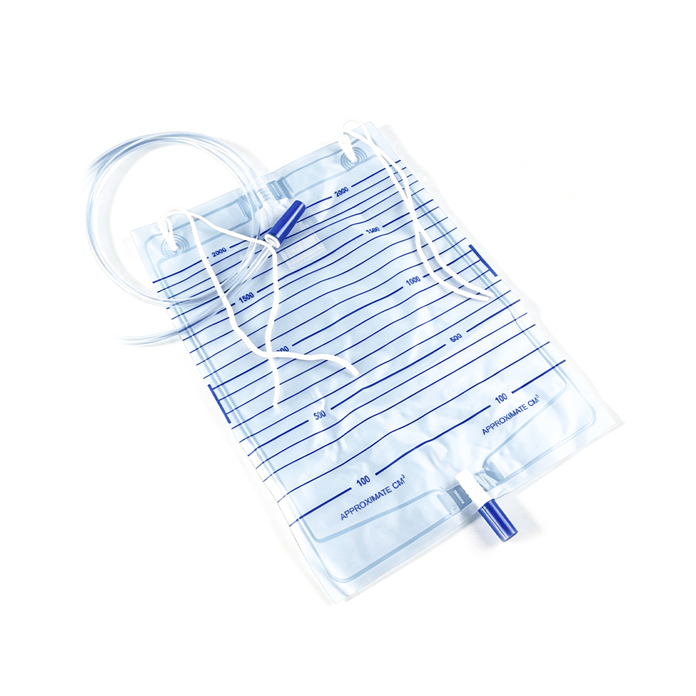 Sac d'urine de qualité médicale, ajustement universel, 1000 ml-2000 ml, avec attache en nylon